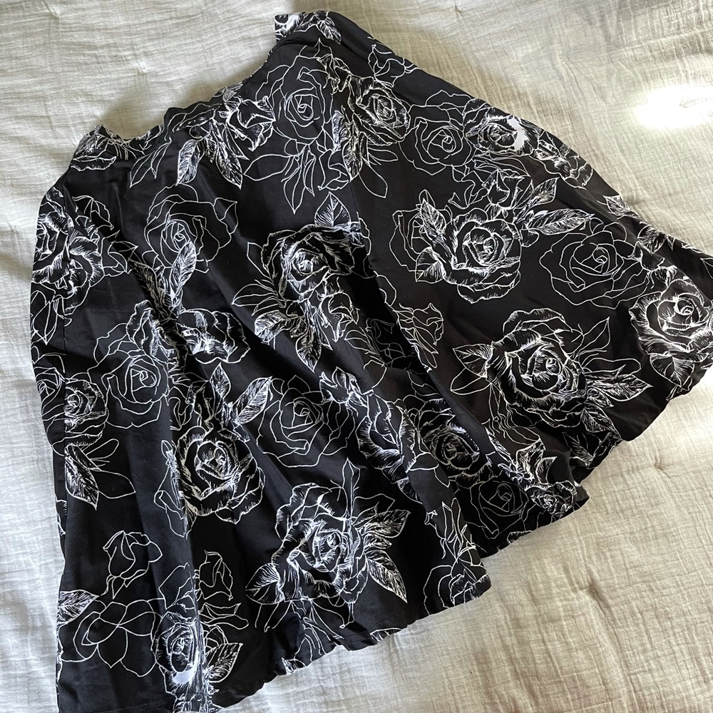 A Line Zippered Skirt